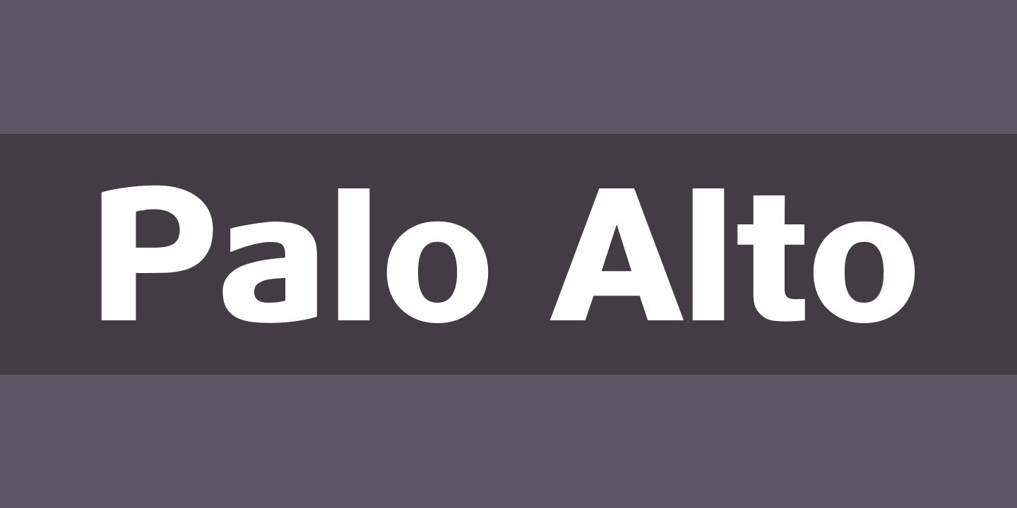 Example font Palo Alto #1